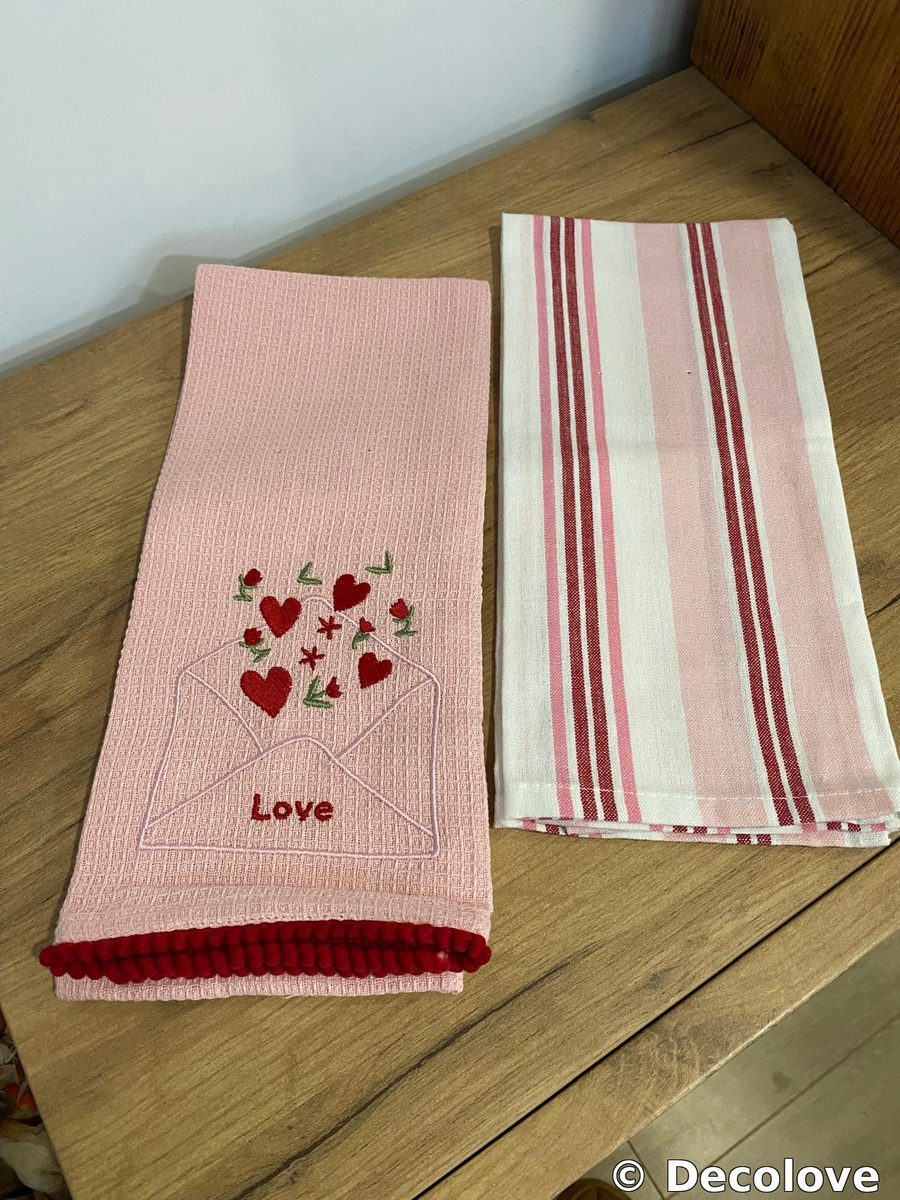 Set trapos San Valentín (2 piezas)