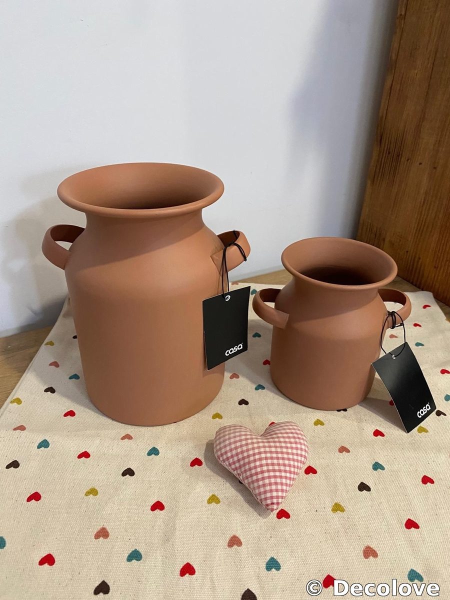 SET jarrones terracota Casa (grande + pequeño)